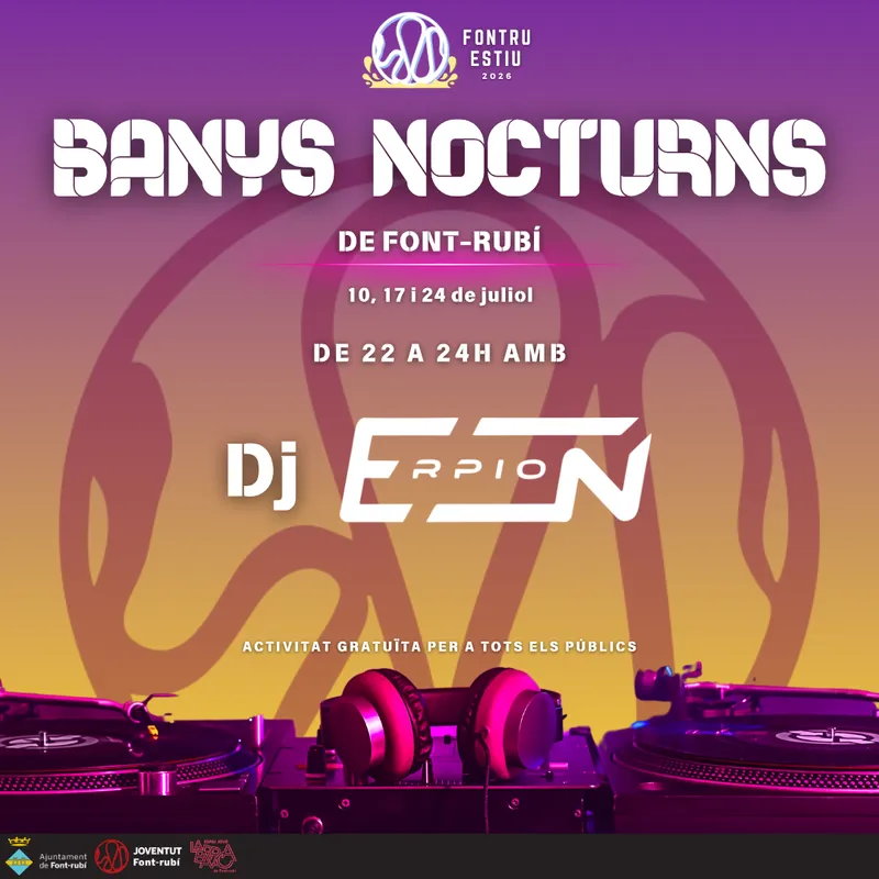 Font-rubí celebra los baños nocturnos en la piscina municipal con DJ Erpion