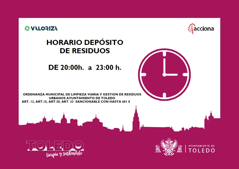 Toledo intensifica el control de residuos y anuncia sanciones por incumplimiento de horarios