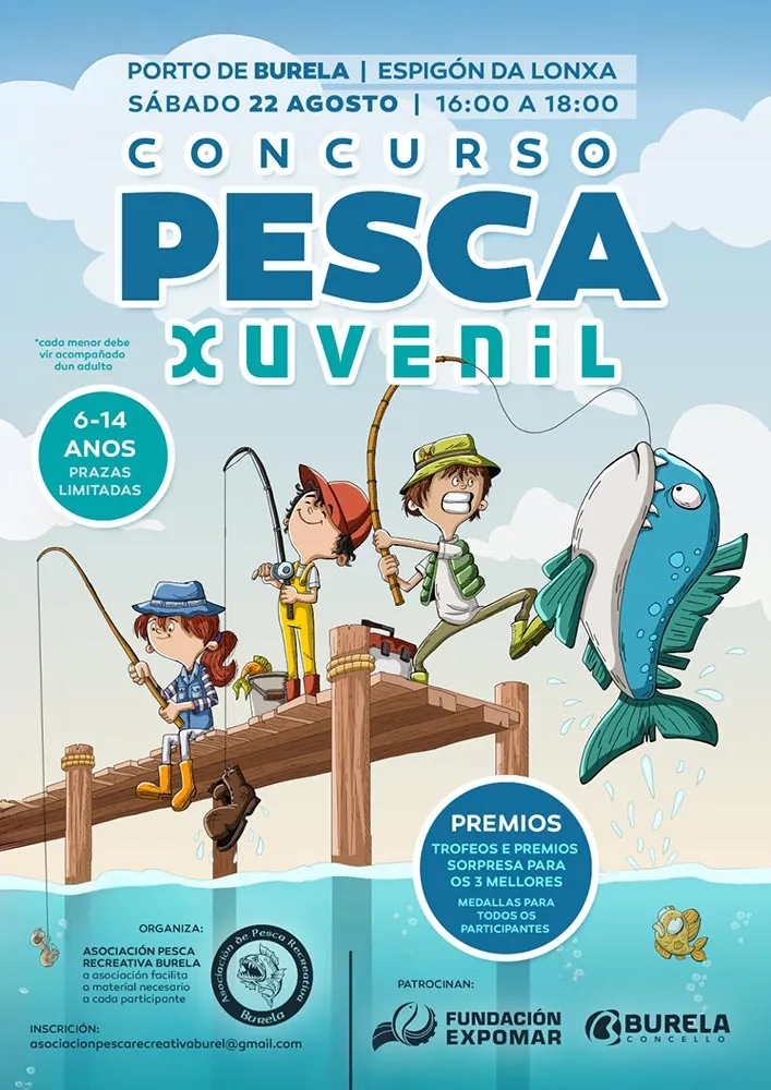 Burela lanza un concurso de pesca juvenil para acercar el mar a los más pequeños